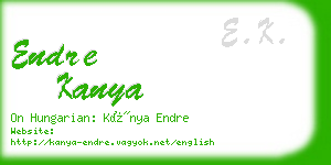endre kanya business card